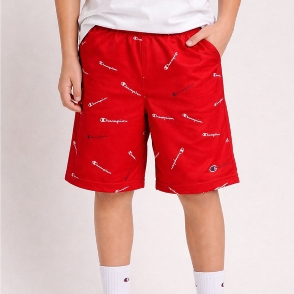 Champion Red Logo Boys Basketball Shorts XL NWT Athletic Sports